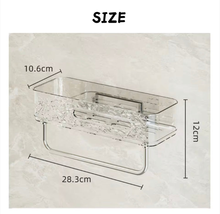 Wall Mounted Drainage Household Organizer with Towel Rack