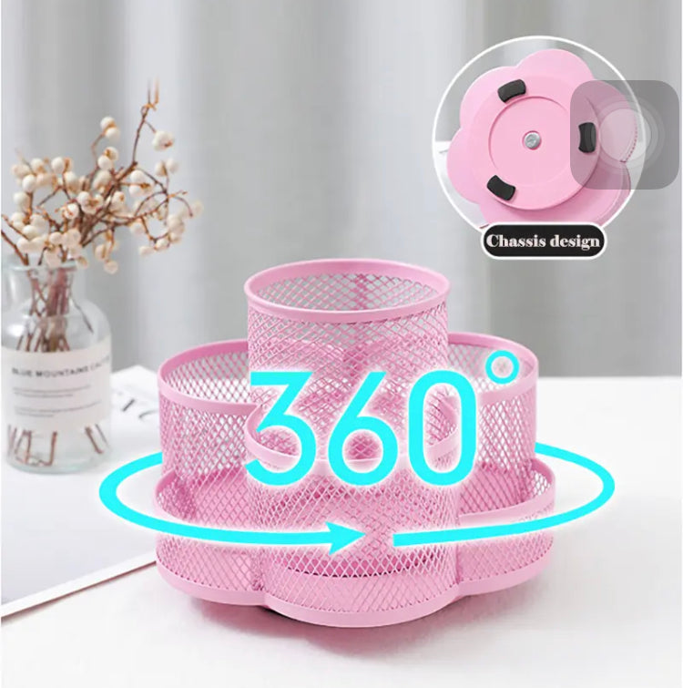 Metal Rotating 7 Grids Large Capacity Multipurpose Holder