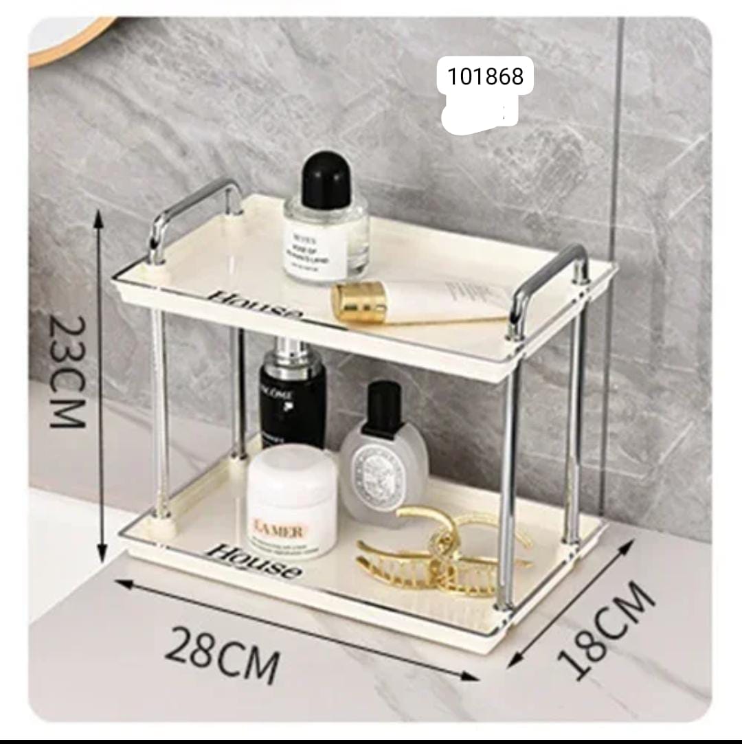 Double Layer Cosmetics Makeup Multifunctional Rack Organizer