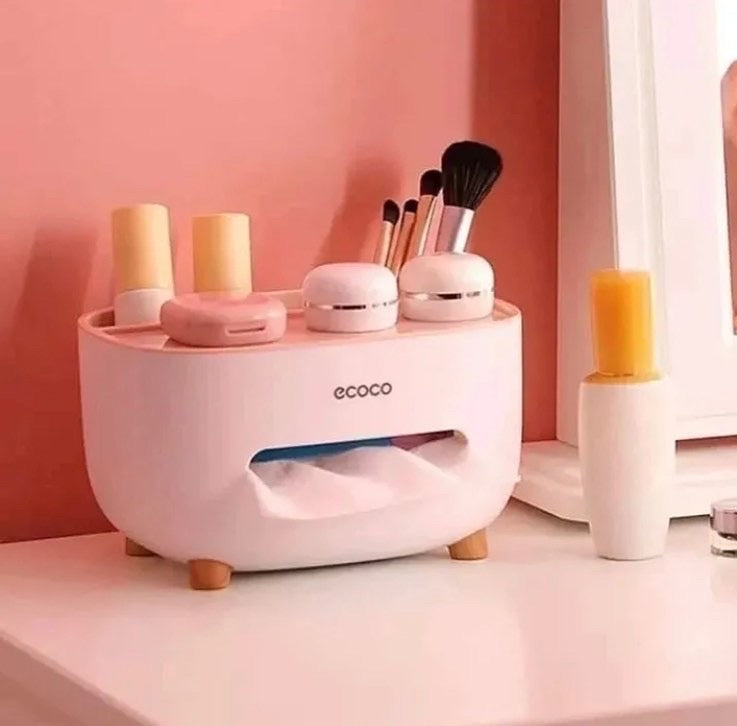 2 in 1 Tissue + Storage Box Organizer