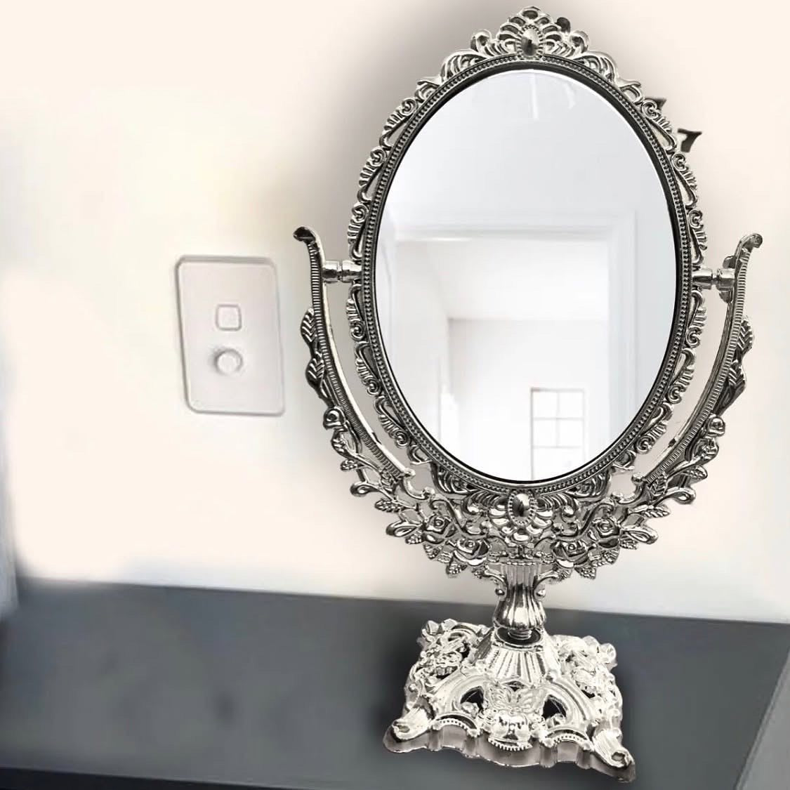Silver Vintage Vanity Mirror