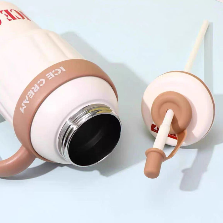 1000ml Stainless Steel Tumbler with Straw Cover