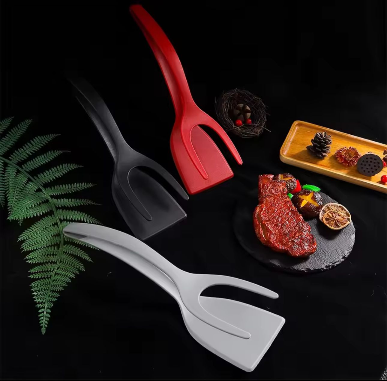 Silicone 2 in 1 Grip and Flip Spatula