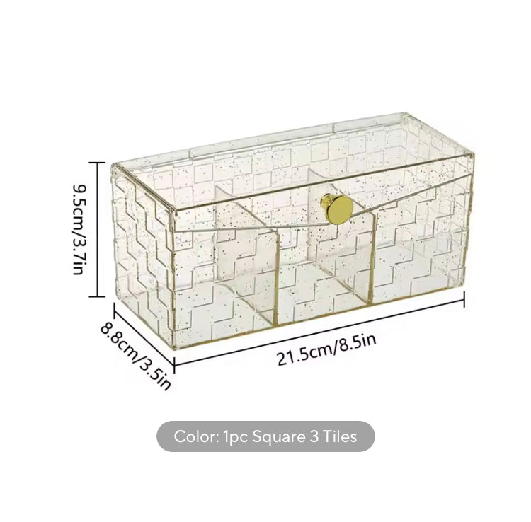Multi Grids Cosmetics, Cotton Swabs Multipurpose Storage Organizer