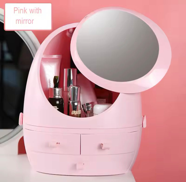 Makeup LED Mirror Cosmetics Storage Box