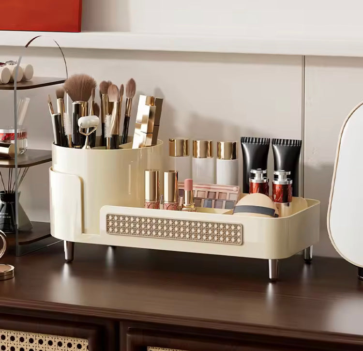 Large Capacity Rotating Cosmetics Vanity Organizer