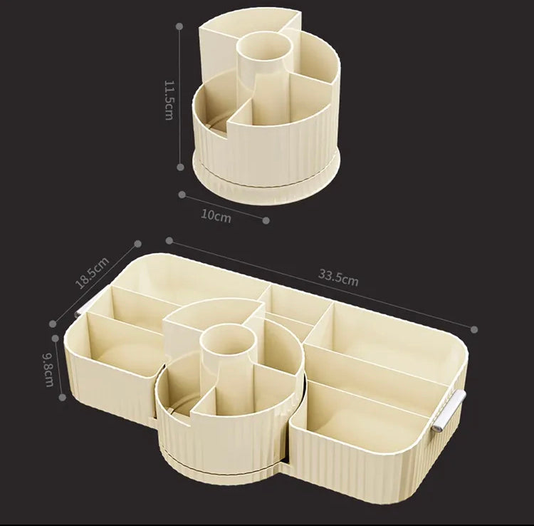 Large Capacity Organizer with Rotating Brushes Holder