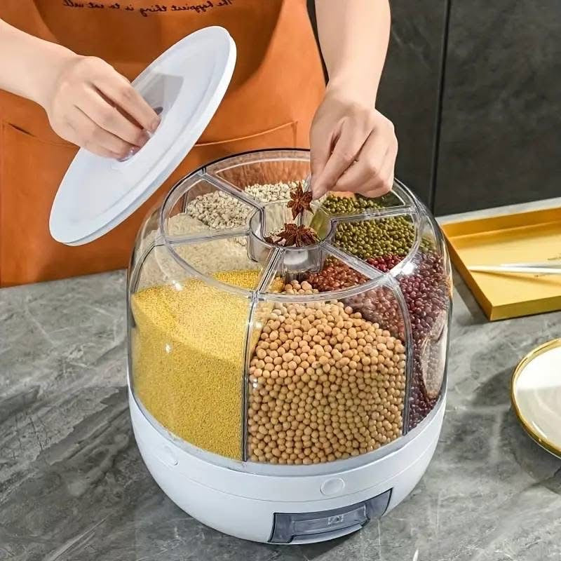 6 in 1 Rotating Cereals Food Dispenser