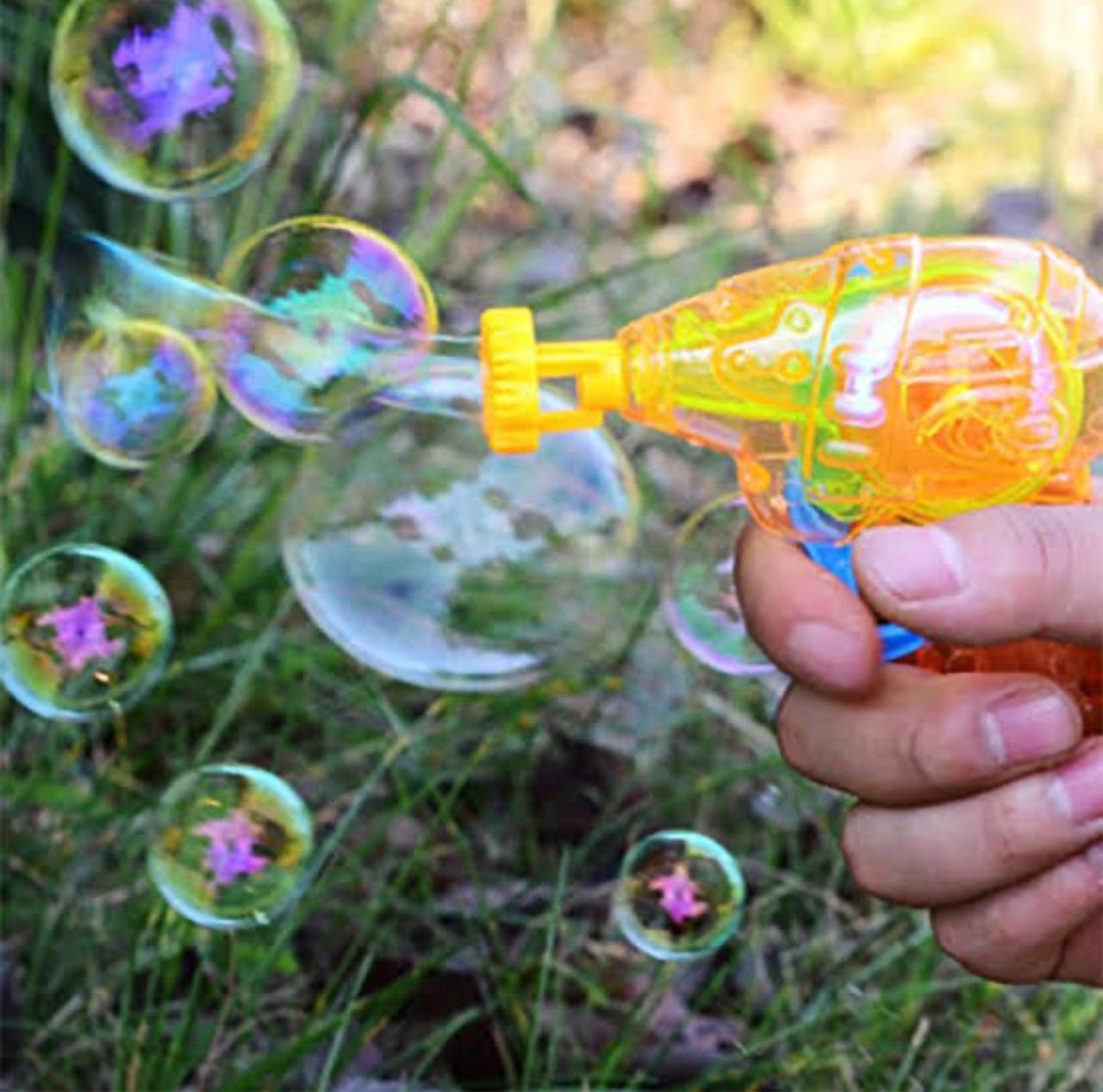 Bubble Gun Toy with Liquid for Kids