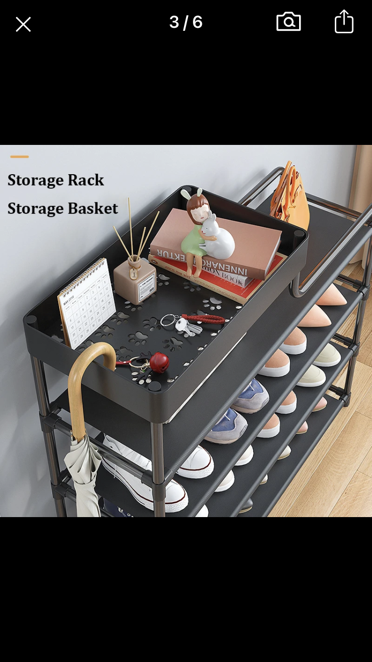 5 Layer L-shape Shoes Rack