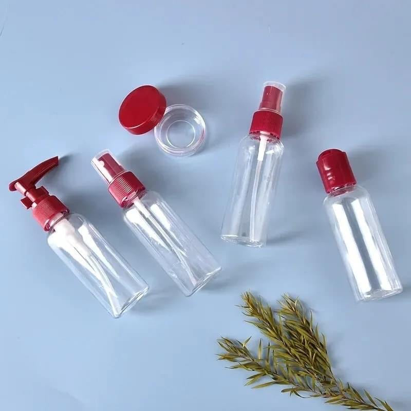 Set of 4 Travelling Kit Liquid Pump Bottle Pouch