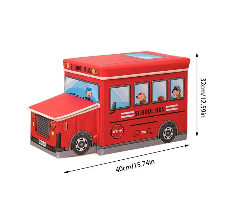 Bus Shape Spacious Large Capacity Storage Box for Kids Multipurpose