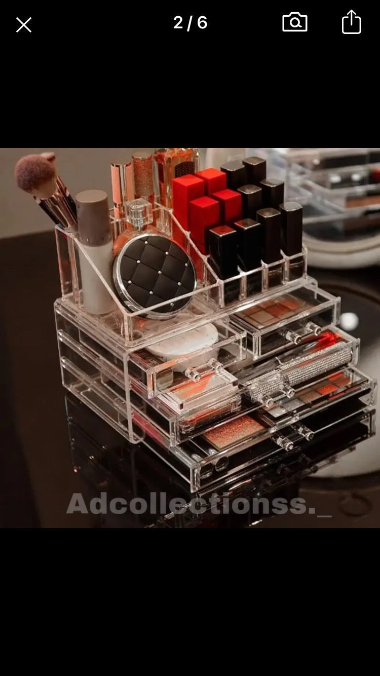 Acrylic 4 Drawers Cosmetics Makeup Organizer