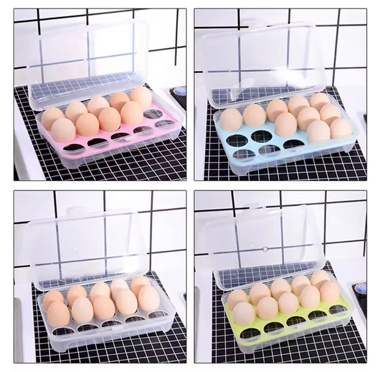 15 Pcs Egg Storage Box Tray with Lid