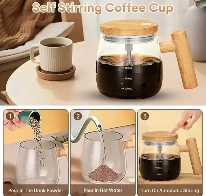 400ml Automatic Stiring Mug for Coffee Multipurpose