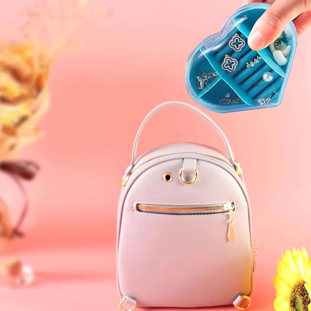 Heart Shape Portable Jewellery Organizer