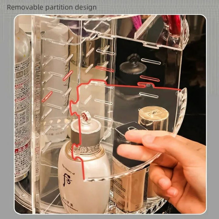 Acrylic 360 Rotating Cosmetics Makeup Organizer (Large Size)