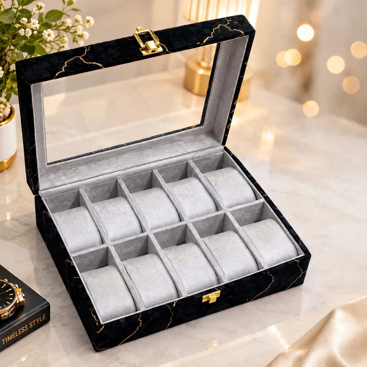 Luxury Velvet Watch & Bracelet Box
