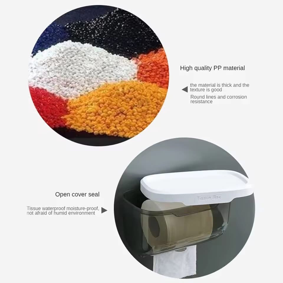 Wall Mounted Bathroom Tissue Box Holder