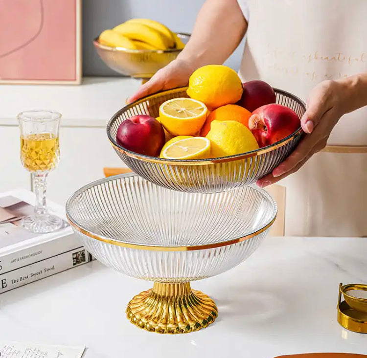 Luxury Acrylic Multipurpose Fruits Snack Display Stand Bowl