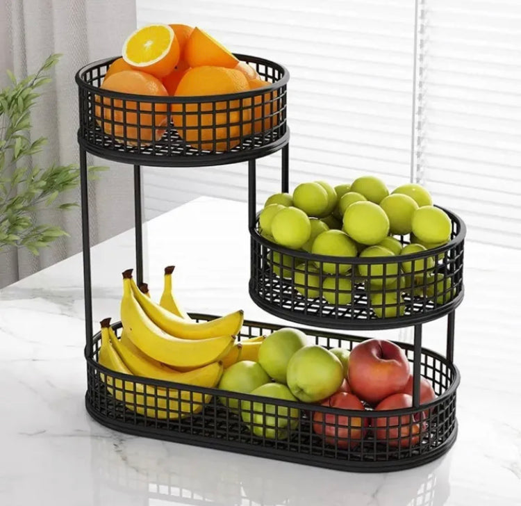 Large Capacity Iron Fruit Basket / Vanity Organizer