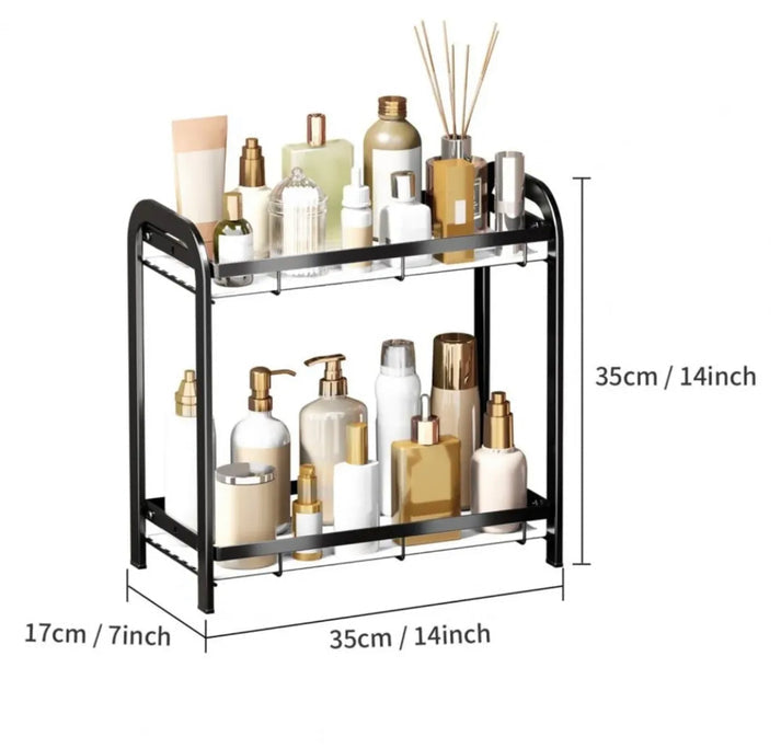 Double Layer Iron Multipurpose Storage Rack
