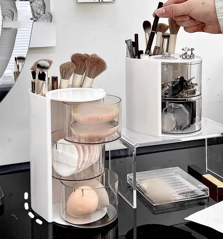 Beauty Blender, Cotton Pads & Makeup Brushes Holder