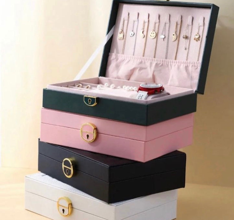 Jewellery Organizer Box with Necklace Hooks, Ring & Bracelet Storage