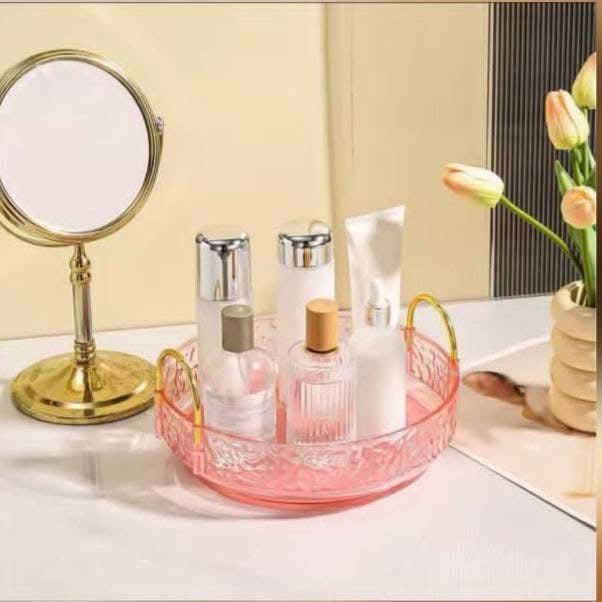 360 Rotating Cosmetics Makeup Perfumes Vanity Tray