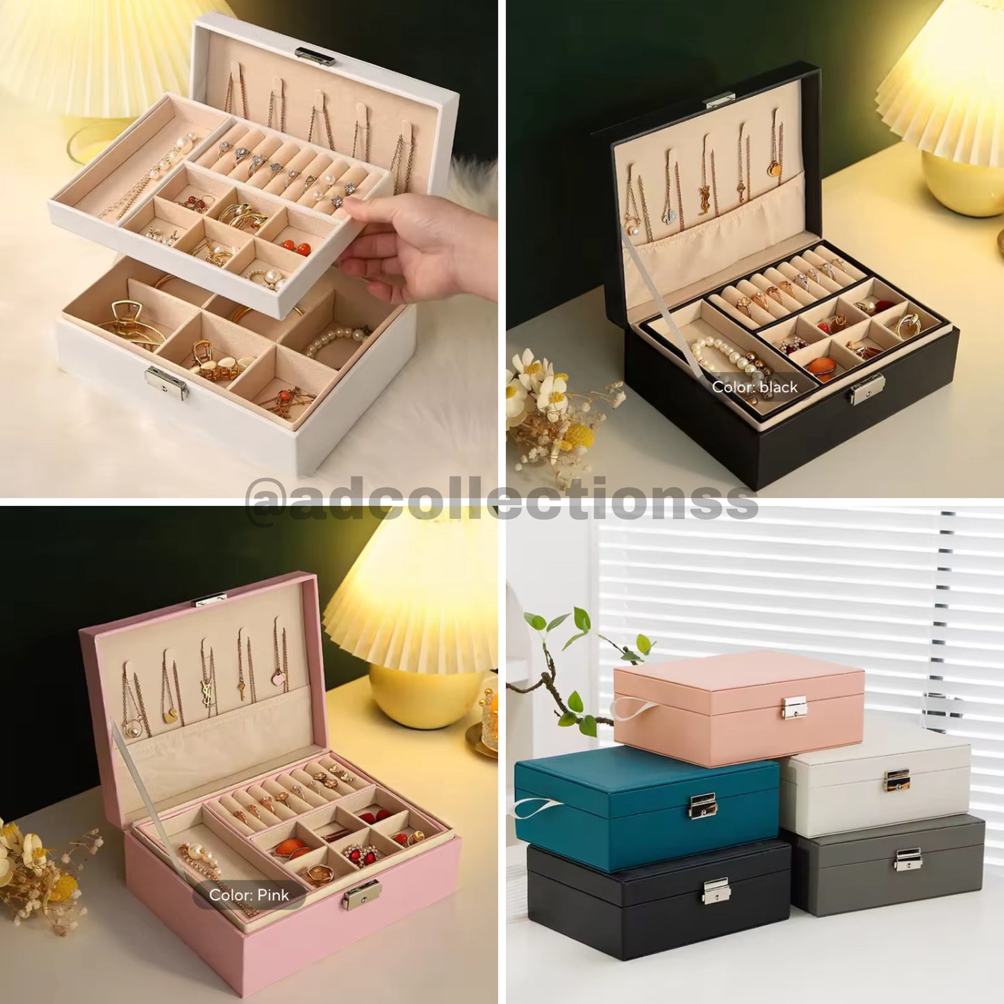 Premium Leather Jewellery Box Organizer