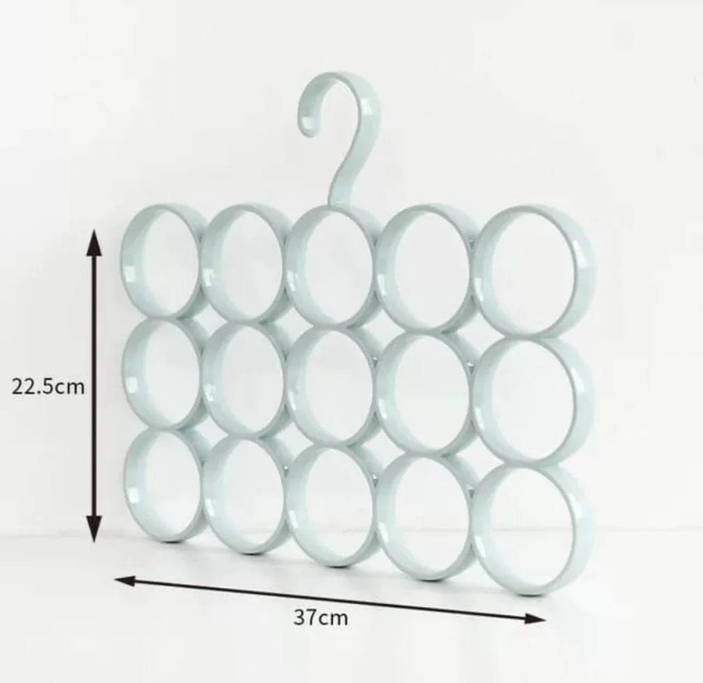 Multi-functional Scarf Storage Hanger With 15 Rings Circle Hanger Wardrobe Storage Hanger