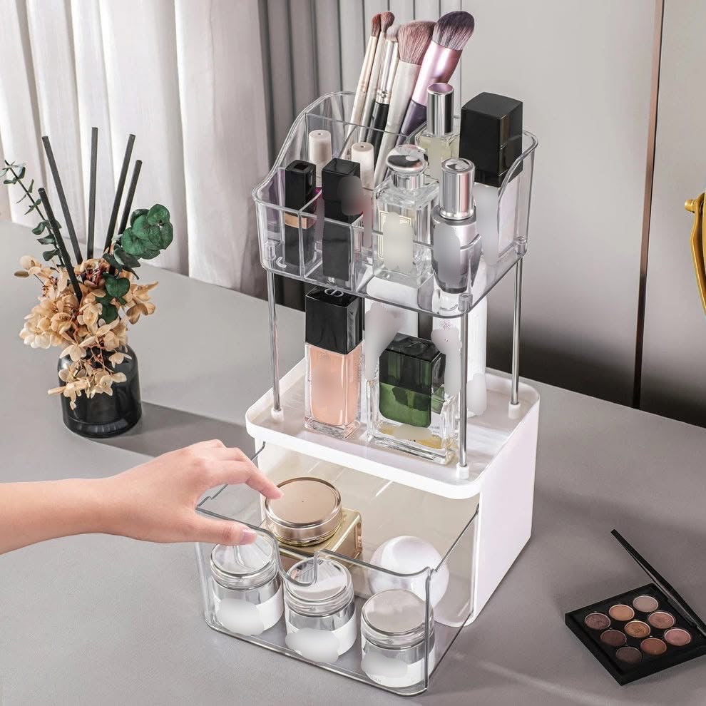 Luxury Three Tier Cosmetics Makeup Perfumes Organizer