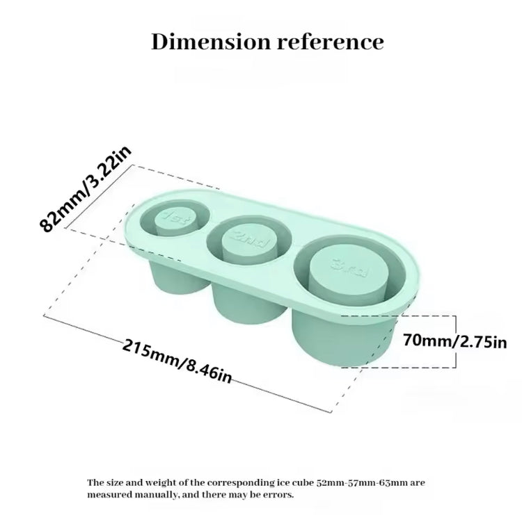 3 Grids Silicone Ice Cube Tray for 40oz Tumbler Mug