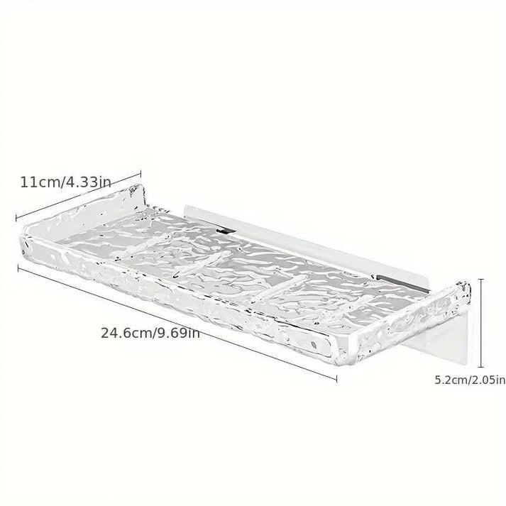 Wall-Mounted Multipurpose Acrylic Shelf Rack