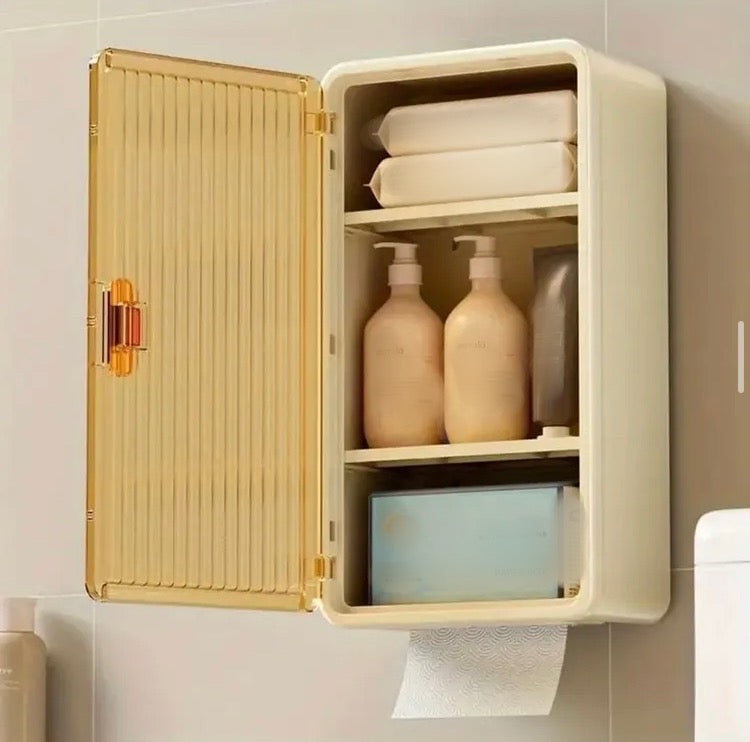 Multipurpose Bathroom Wall Cabinet with Tissue Holder