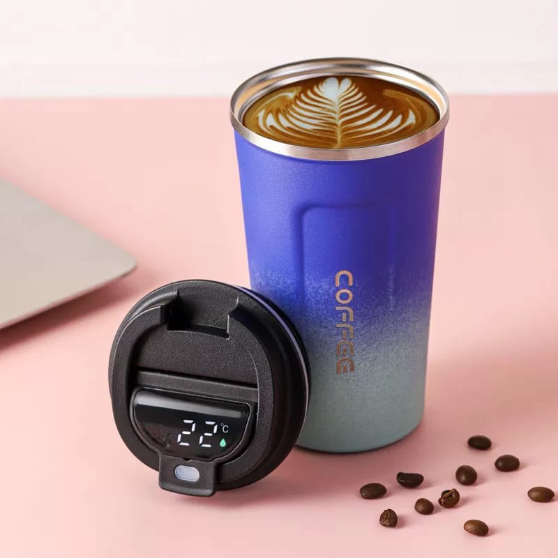 510ml Stainless Steel Insulated Double Shaded Coffee Mug with LED Temperature