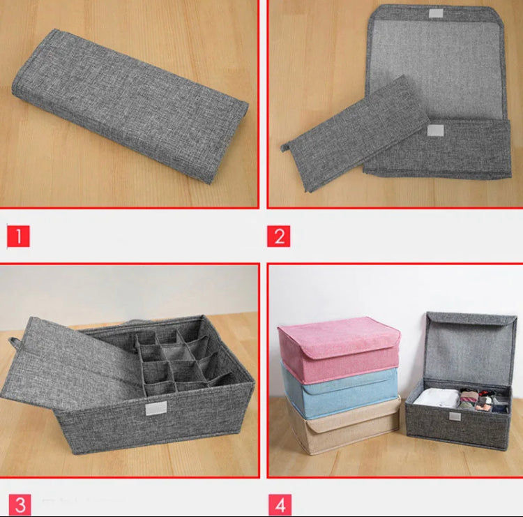 13 Grids Foldable Socks & Undergarments Organizer