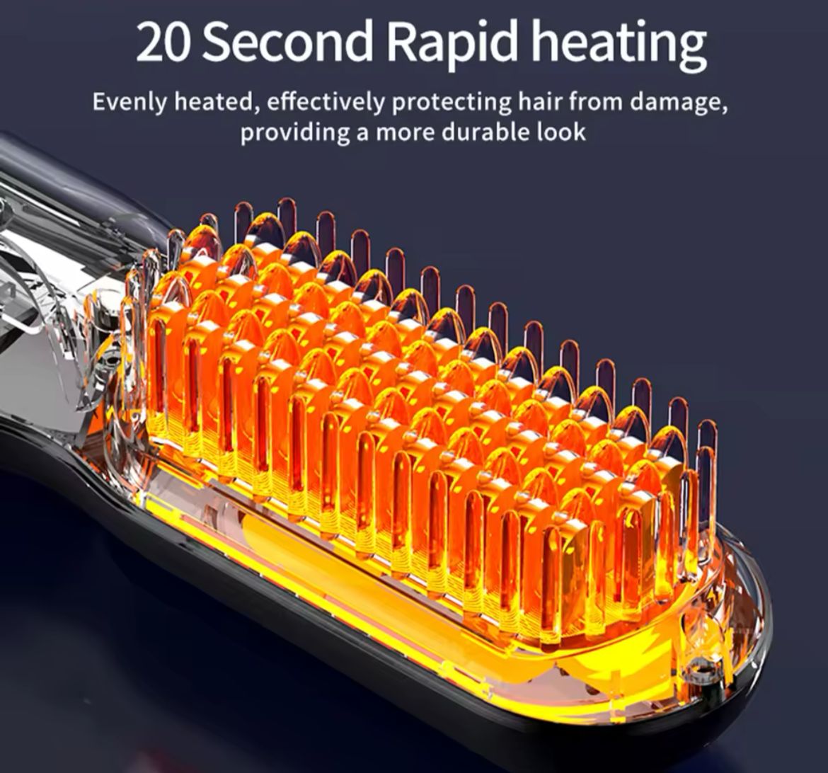 Wireless Rechargeable Hair Straightening Comb