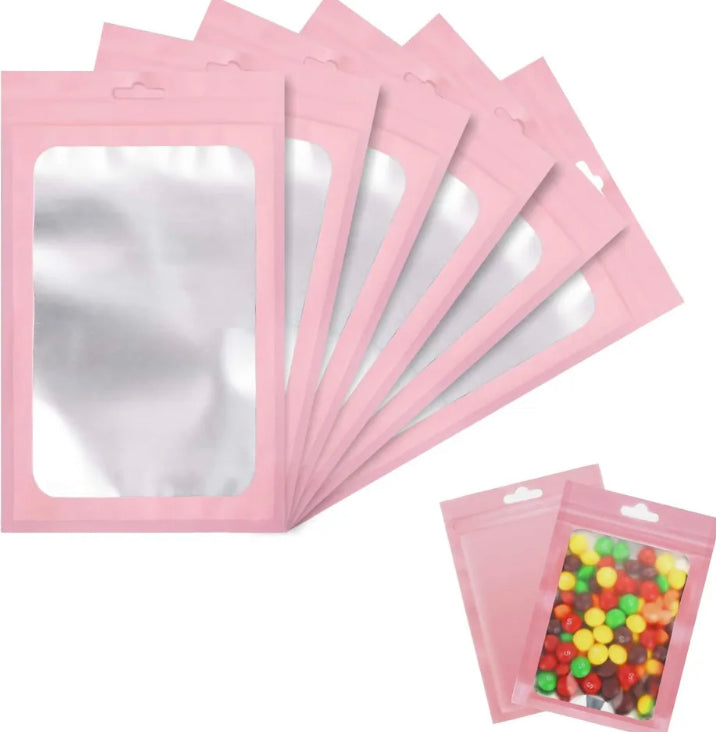 Pink Portable Jewellery Sealing Packaging Bags