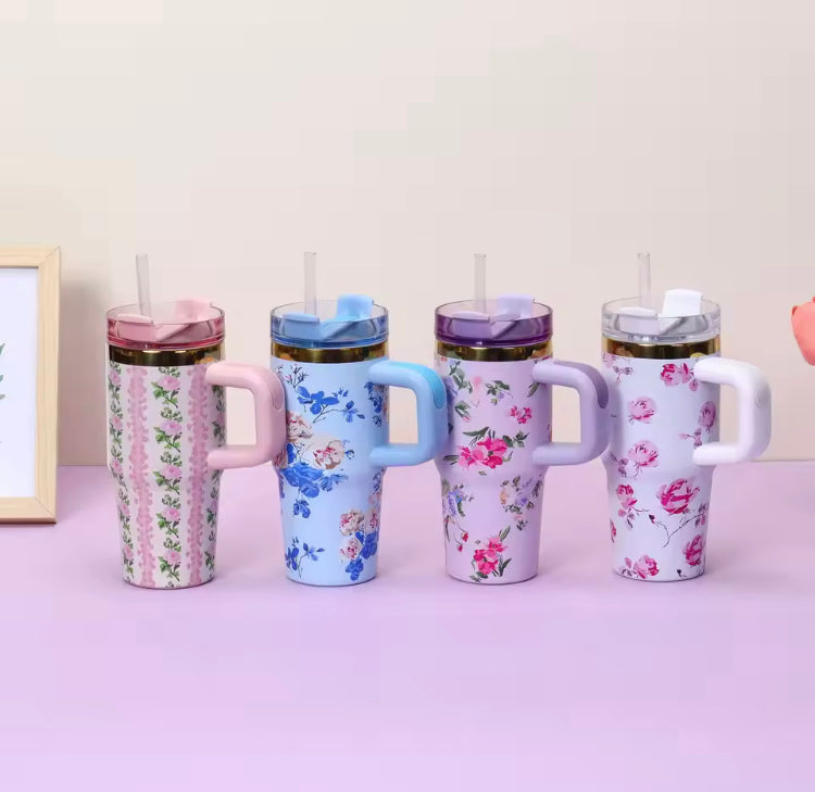 20oz Insulated Stainless Steel Tumbler with Straw