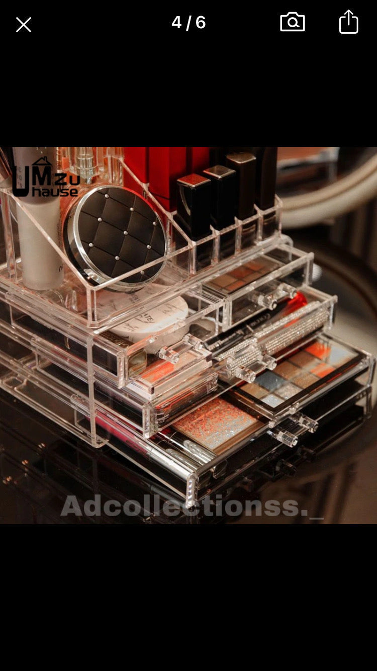 Acrylic 4 Drawers Cosmetics Makeup Organizer