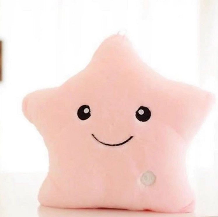 LED Light Luminous Star Plush Pillow