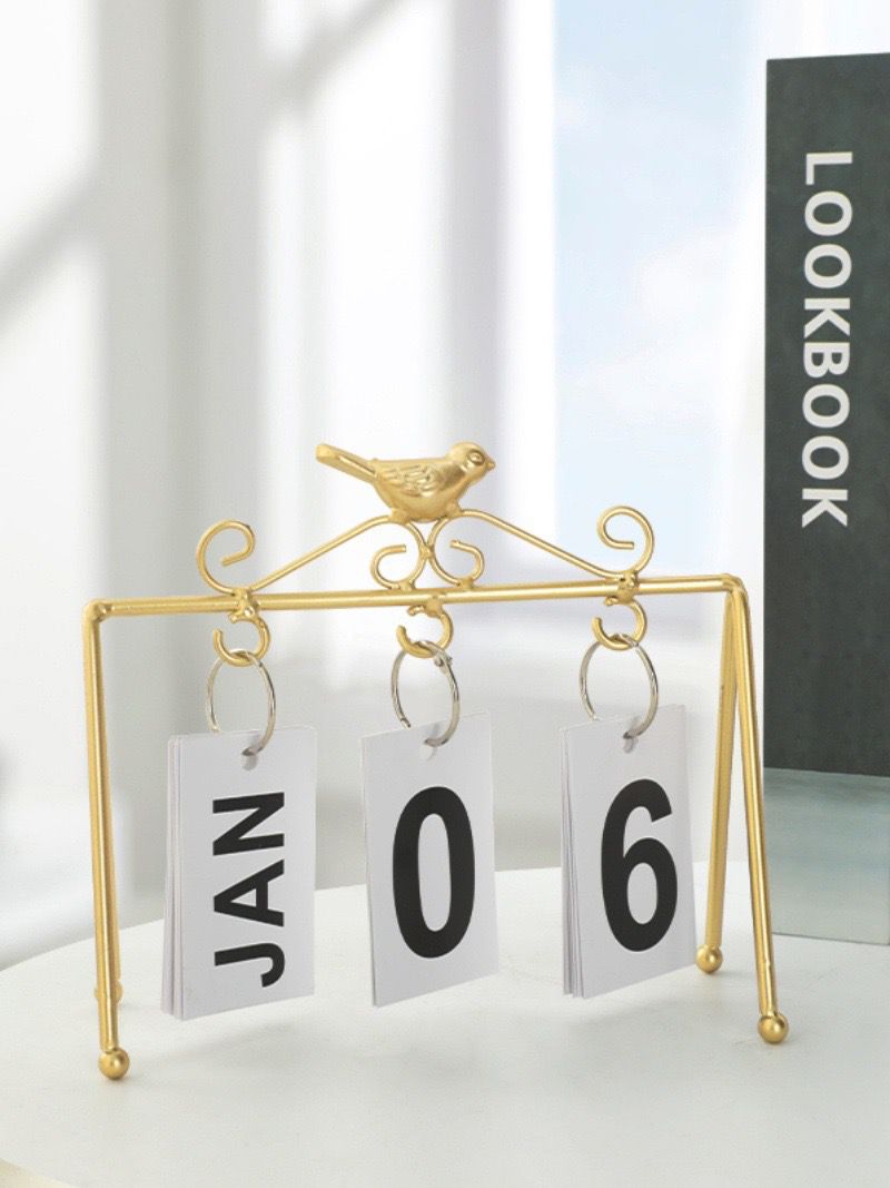 Metal Bird Desk Calender for Office & Home