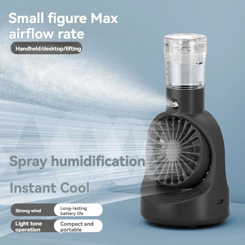 Portable Rechargeable Handheld Humidifier Fan