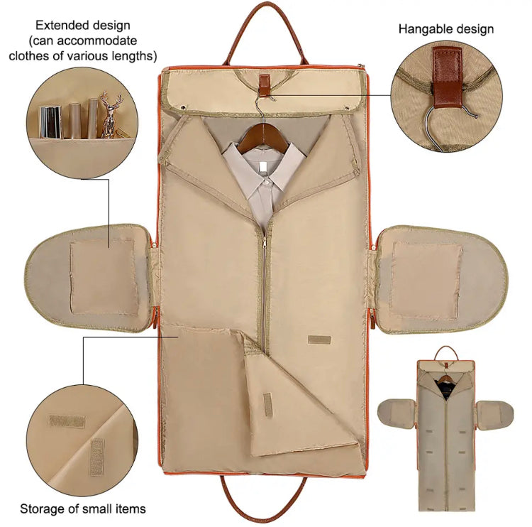 New Foldable Travel Convenient Carry on Clothing Bag Large Capacity PU Leather Duffel Bag