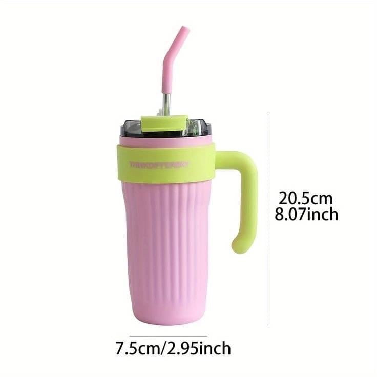 27oz Stainless Steel Coffee Mug with Straw