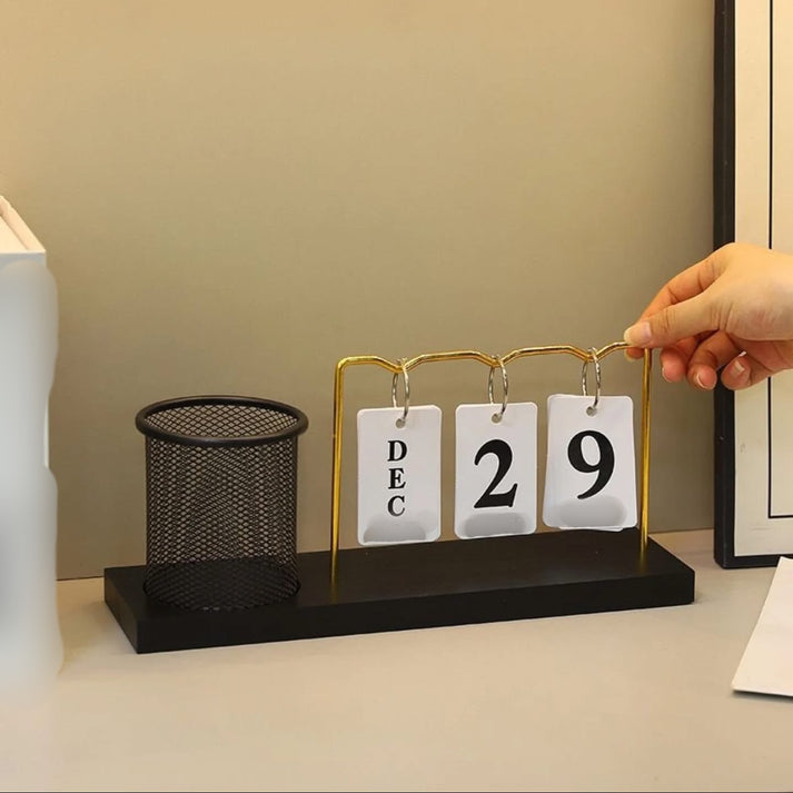 Metal Calender with Storage Holder