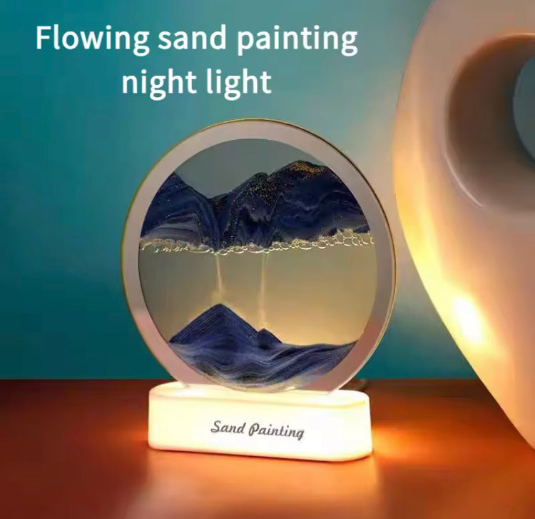 3D Led Moving Sand Timer For Home Decoration