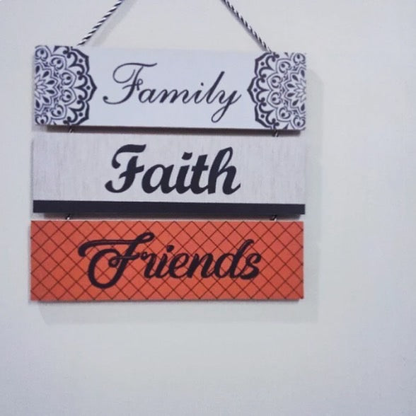 Three Steps Wooden Wall Hanging for Home decor