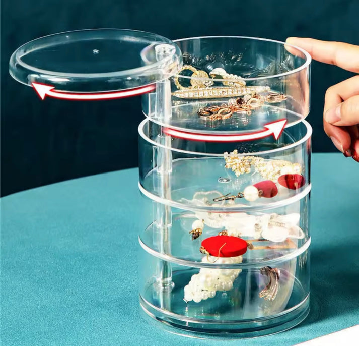 Acrylic Multi Layer Rotating Jewellery Organizer